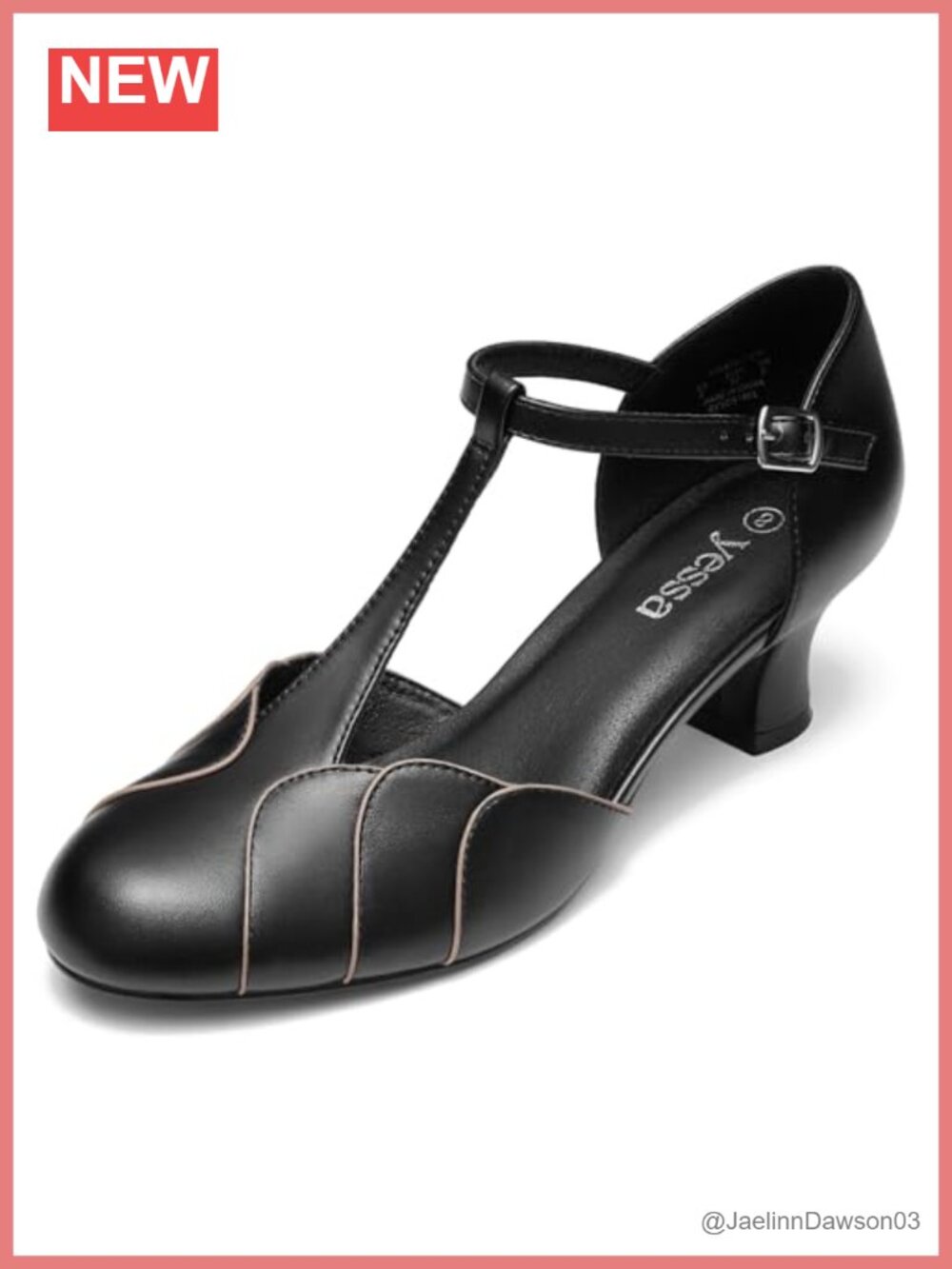 Women's Vintage 2" Heel T-Strap Dance Shoes, Leather Character Shoes for 1920s